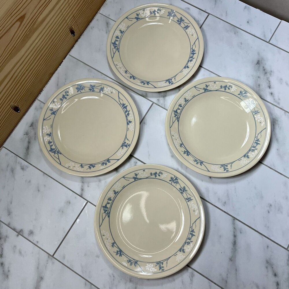 Corelle by Corning First of Spring 6 3/4in Dessert Plate Set of 4 Blue/White